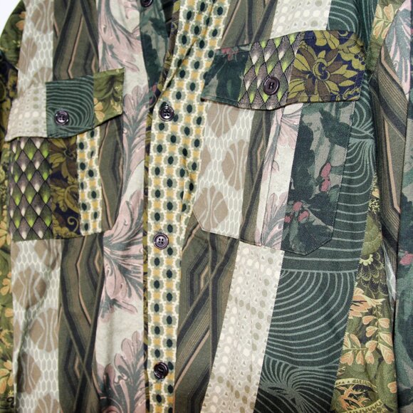 SS18 DRIES VAN NOTEN CAYCE PATCHWORK PRINT SHIRT JACKET M - Picture 8 of 16